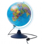 Глобус "День и ночь" с двойной картой - политической и звездного неба Globen, 25см, интерактивный, с подсветкой от сети + очки виртуальной реальности, INT12500308