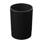 Подставка-стакан СТАММ "Лидер", пластиковая, круглая, черная, ПС-30503