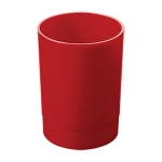 Подставка-стакан СТАММ "Лидер", пластиковая, круглая, красная, ПС-30506