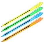 Ручка шариковая СТАММ "VeGa. Neon Crystal" синяя, 0,7мм, ассорти, РШ102