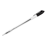 Ручка шариковая СТАММ "VeGa" черная, 0,7мм, прозрачный корпус, РШ108
