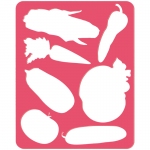 Трафарет-раскраска контурный, СТАММ "Овощи", пакет, европодвес, ТТ96