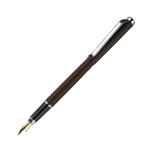 Ручка перьевая Luxor "Rega" синяя, 0,8мм, корпус графит/хром, футляр, 8241