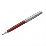 Ручка шариковая Parker "Sonnet Sand Blasted Metal&Red Lacquer" черная, 1,0мм, поворот., подарочная упаковка, 2146851