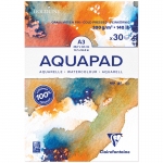 Альбом для акварели, 30л., А3, на склейке Clairefontaine "Goldline Aqua", 300г/м2, холод. прессование, 975722C