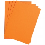 Цветная бумага 500*650мм, Clairefontaine "Etival color", 24л., 160г/м2, оранжевый, легкое зерно, 30%хлопка, 70%целлюлоза, 93773C