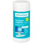 Универсальные влажные чистящие салфетки OfficeClean для очистки экранов и мониторов, пластиковых поверхностей 50+50шт, 307369