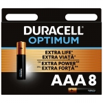 Батарейка Duracell Optimum AAA (LR03) алкалиновая, 8BL, 5000394158962