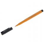 Ручка капиллярная Faber-Castell "Pitt Artist Pen Brush" цвет 113 оранжевая глазурь, пишущий узел "кисть", 167413