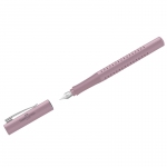 Ручка перьевая Faber-Castell "Grip 2010" синяя, М=0,75мм, трехгран., дымчато-розовый корпус, 140824