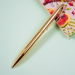 Ручка шариковая автоматическая MESHU "Gold" синяя, 1,0мм, MS_93942