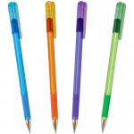 Ручка шариковая MunHwa "MC Gold LE" синяя, 0,5мм, грип, штрих-код, корпус ассорти, MCL-02