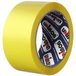 Клейкая лента упаковочная Unibob, 48мм*66м, 45мкм, желтая, 30269