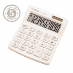 Калькулятор настольный Citizen SDC-810NR-WH, 10 разрядов, двойное питание, 102*124*25мм, белый, SDC-810NR-WH