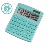 Калькулятор настольный Citizen SDC-810NR-GN, 10 разрядов, двойное питание, 102*124*25мм, бирюзовый, SDC-810NR-GN