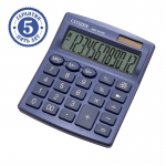 Калькулятор настольный Citizen SDC-812NR-NV, 12 разрядов, двойное питание, 102*124*25мм, темно-синий, SDC-812NR-NV