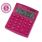 Калькулятор настольный Citizen SDC-812NR-PK, 12 разрядов, двойное питание, 102*124*25мм, розовый, SDC-812NR-PK