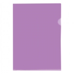 Папка-уголок OfficeSpace А4, 150мкм, пластик, прозрачная фиолетовая, Fmu15-6_872
