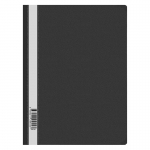 Папка-скоросшиватель пластик. OfficeSpace А4, 120мкм, черная с прозр. верхом, 254244
