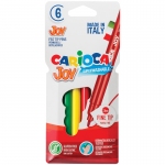 Фломастеры Carioca "Joy", 06цв., смываемые, картон, европодвес, 40549
