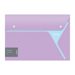 Папка-конверт на 2 кнопках Berlingo "xProject" А4, фиолетовая/голубая, 300мкм, EFb_A4222
