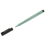 Ручка капиллярная Faber-Castell "Pitt Artist Pen Metallic" зеленый металлик, 1,5мм, 167394