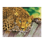 Алмазная мозаика ТРИ СОВЫ "Леопард", 30*40см, холст, картонная коробка с пластиковой ручкой, АМ3040_47534