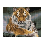 Алмазная мозаика ТРИ СОВЫ "Тигр", 30*40см, холст, картонная коробка с пластиковой ручкой, АМ3040_47535