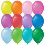 Воздушные шары,  100шт., М9/23см, MESHU, пастель, 12 цветов ассорти, MS_31618