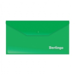 Папка-конверт на кнопке Berlingo, С6, 180мкм, зеленая, AKk_06304