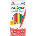 Карандаши цветные Carioca 12цв., заточен., картон, европодвес, 40380