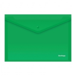 Папка-конверт на кнопке Berlingo, А4, 180мкм, зеленая, AKk_04104