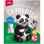 Набор для изготовления игрушки из гипса Lori "Маленький скульптор. Панда", картонная коробка, Об-004
