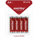 Батарейка SmartBuy AA (LR6) алкалиновая, BC4, SBBA-2A04B