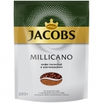 Кофе растворимый Jacobs "Monarch "Millicano", сублимированный, с молотым, мягкая упаковка, 200г, G1499/8052484/8050287