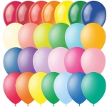 Воздушные шары,  100шт., М12/30см, ПатиБум, ассорти, пастель+декор, 4607028763304