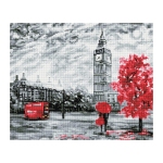 Алмазная мозаика ТРИ СОВЫ "Красный Лондон", 40*50см, холст, картонная коробка с пластиковой ручкой, АМ4050_47560