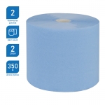 Бумага протирочная OfficeClean Professional 2-х слойн., 350м/рул, 24*35см, цвет синий, (Система W1), 328305