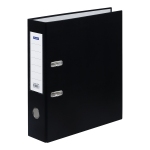 Папка-регистратор OfficeSpace, 80мм, бумвинил, с карманом на корешке, черная, 340063