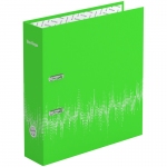 Папка-регистратор Berlingo "Neon", 70мм, ламинированная, неоновая зеленая, AMl70802