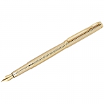 Ручка перьевая Delucci "Celeste" черная, 0,8мм, цвет корпуса - золото, подарочный футляр, CPs_81914