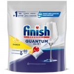 Таблетки для посудомоечной машины Finish "Quantum", лимон, 60 капсул, 4640018995811