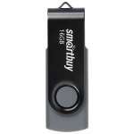 Память Smart Buy "Twist"  16GB, USB 2.0 Flash Drive, черный, SB016GB2TWK