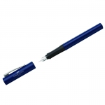 Ручка перьевая Faber-Castell "Grip 2011" синяя, F=0,6мм, трехгран., синий корпус, 140806