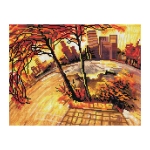 Алмазная мозаика ТРИ СОВЫ "Золотая осень", 30*40см, холст на деревянном подрамнике, картонная коробка с пластиковой ручкой, АМП3040_47594
