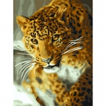 Картина по номерам на картоне ТРИ СОВЫ "Леопард", 30*40, с акриловыми красками и кистями, КК_44024