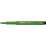 Ручка капиллярная Faber-Castell "Pitt Artist Pen Calligraphy" цвет 174 хром зеленый непрозрачный, С=2,5мм, пишущий узел каллиграфический, 167574