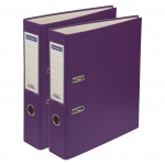 Папка-регистратор OfficeSpace, 70мм, бумвинил, с карманом на корешке, фиолетовая, 295632