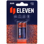 Батарейка Eleven AAA (LR03) алкалиновая, BC2, 301744
