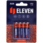 Батарейка Eleven AAA (LR03) алкалиновая, BC4, 301745